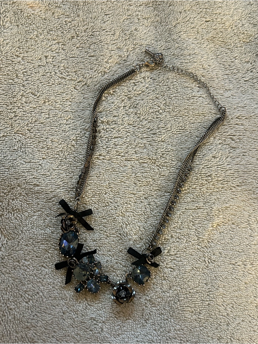 Betsey Johnson Blue Crystal Necklace